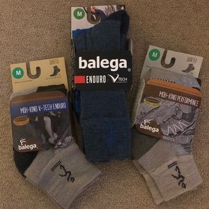 NEW Balega Wool Socks-3 pr MED( 2quarter, 1 Crew)